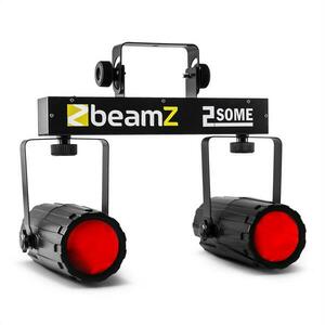 Beamz 2-Some, sada dvou LED reflektorů v RGBW s mikrofonem obraz