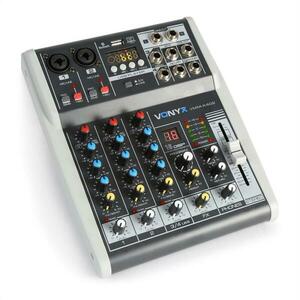 Vonyx VMM-K402 4kanálový hudební mixážní pult, bluetooth, USB-Audio-Interface obraz