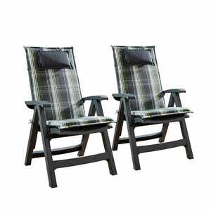 Blumfeldt Donau, polstry, polstry na židli, vysoké opěradlo, zahradní židle, polyester 50 x 120 x 6 cm obraz