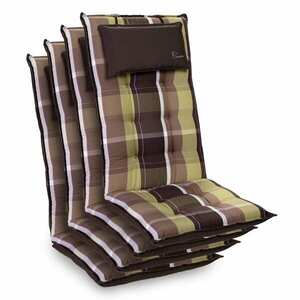 Blumfeldt Sylt, čalouněná podložka, podložka na židli, podložka na výše polohovací křeslo, polštář, polyester, 50 × 120 × 9 cm, 4x podložka obraz