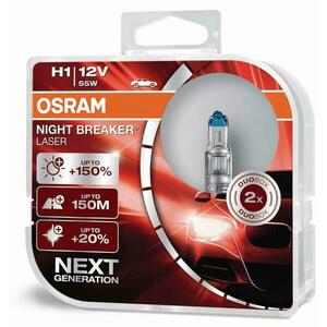 OSRAM H1 Night breaker LASER +150% 64150NL-HCB 55W 12V duobox obraz