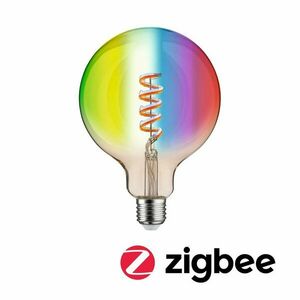 PAULMANN Filament 230V Smart Home Zigbee 3.0 LED Globe G125 E27 6, 3W RGBW+ stmívatelné zlatá obraz