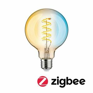 PAULMANN Filament 230V Smart Home Zigbee 3.0 LED Globe G95 E27 7, 5W měnitelná bílá stmívatelné zlatá obraz