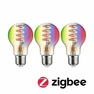 PAULMANN Filament 230V Smart Home Zigbee 3.0 LED žárovka E27 3x6, 3W RGBW+ stmívatelné zlatá obraz