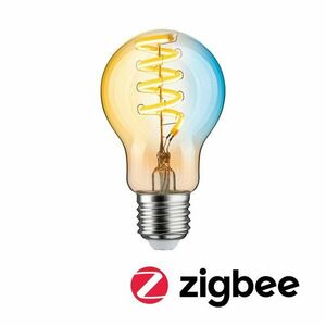 PAULMANN Filament 230V Smart Home Zigbee 3.0 LED žárovka E27 7, 5W měnitelná bílá stmívatelné zlatá obraz