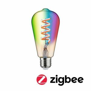 PAULMANN Filament 230V Smart Home Zigbee 3.0 LED žárovka ST64 E27 6, 3W RGBW+ stmívatelné zlatá obraz