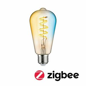 PAULMANN Filament 230V Smart Home Zigbee 3.0 LED žárovka ST64 E27 7, 5W měnitelná bílá stmívatelné zlatá obraz