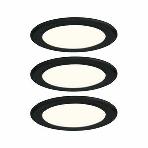 PAULMANN LED vestavná nábytková svítidla 3ks sada kruhové 65mm 3x2, 5W 230/12V 3000K černá mat obraz