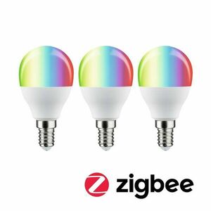 PAULMANN Standard 230V Smart Home Zigbee 3.0 LED kapka E14 3x5W RGBW+ stmívatelné mat obraz