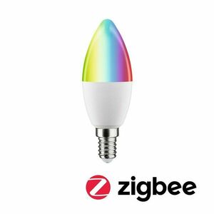 PAULMANN Standard 230V Smart Home Zigbee 3.0 LED svíčka E14 5W RGBW+ stmívatelné mat obraz