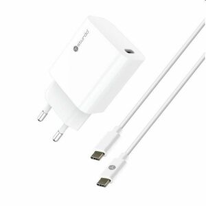 Sturdo Síťová nabíječka 3A, PD, 20W, USB QC + nabíjecí kabel USB-C/USB-C 1m, bílá obraz