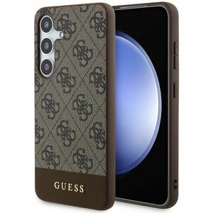 Pouzdro Guess 4G Stripe pro Samsung Galaxy S24, hnědé obraz