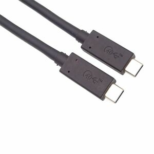 PremiumCord USB4 kábel 1 m, 40Gbps, Thunderbolt 3, certifikovaný USB-IF, černý obraz