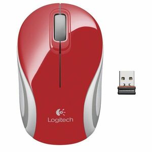 Kancelářská myš Logitech Wireless Mini Mouse M187, red obraz