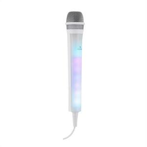 Auna Kara Dazzle, karaoke mikrofon, LED světelný efekt, bílý obraz