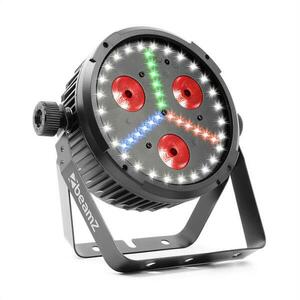 Beamz BX30 PAR LED reflektor 3x10W 4-v-1, SMD W, 18x SMD RGB LEDky, černý obraz