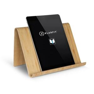 KLARFIT Panda, držák na tablet, bambus, ergonomický, včetně e-knihy s recepty obraz