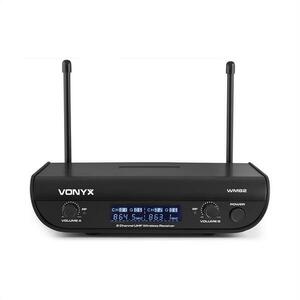 Vonyx WM82C Digital, 2-kanálový systém UHF bezdrátových mikrofonů, headset z ruční mikrofon, 50 m, kufr obraz