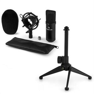 Auna CM00B mikrofonní sada V1 – černý studiový mikrofon s pavoukem a stolním stojanem obraz