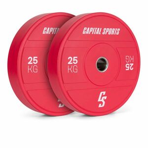 Capital Sports Nipton 2021, kotouče, bumper plate, 2 x 25 kg, Ø 54 mm, tvrzená pryž obraz