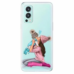 Odolné silikonové pouzdro iSaprio - Kissing Mom - Brunette and Boy - OnePlus Nord 2 5G obraz
