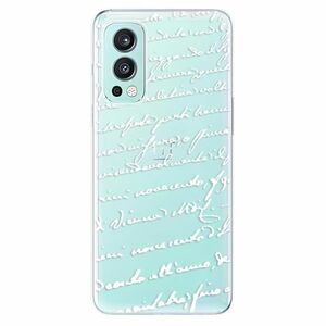 Odolné silikonové pouzdro iSaprio - Handwriting 01 - white - OnePlus Nord 2 5G obraz
