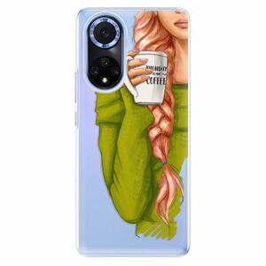 Odolné silikonové pouzdro iSaprio - My Coffe and Redhead Girl - Huawei Nova 9 obraz