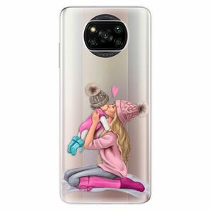 Odolné silikonové pouzdro iSaprio - Kissing Mom - Blond and Girl - Xiaomi Poco X3 Pro / X3 NFC obraz