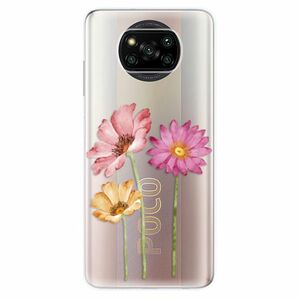 Odolné silikonové pouzdro iSaprio - Three Flowers - Xiaomi Poco X3 Pro / X3 NFC obraz