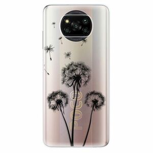 Odolné silikonové pouzdro iSaprio - Three Dandelions - black - Xiaomi Poco X3 Pro / X3 NFC obraz