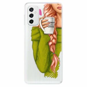 Odolné silikonové pouzdro iSaprio - My Coffe and Redhead Girl - Samsung Galaxy M52 5G obraz