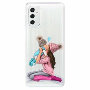 Odolné silikonové pouzdro iSaprio - Kissing Mom - Brunette and Boy - Samsung Galaxy M52 5G obraz
