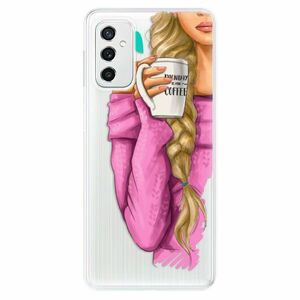 Odolné silikonové pouzdro iSaprio - My Coffe and Blond Girl - Samsung Galaxy M52 5G obraz