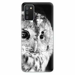 Odolné silikonové pouzdro iSaprio - BW Owl - Samsung Galaxy A03s obraz