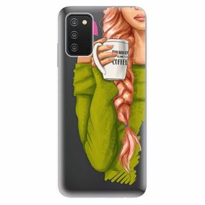 Odolné silikonové pouzdro iSaprio - My Coffe and Redhead Girl - Samsung Galaxy A03s obraz