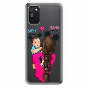 Odolné silikonové pouzdro iSaprio - Mama Mouse Brunette and Boy - Samsung Galaxy A03s obraz