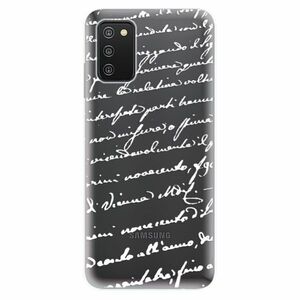 Odolné silikonové pouzdro iSaprio - Handwriting 01 - white - Samsung Galaxy A03s obraz
