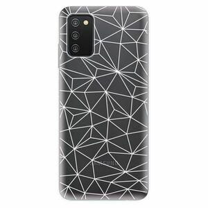 Odolné silikonové pouzdro iSaprio - Abstract Triangles 03 - white - Samsung Galaxy A03s obraz