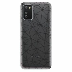 Odolné silikonové pouzdro iSaprio - Abstract Triangles 03 - black - Samsung Galaxy A03s obraz