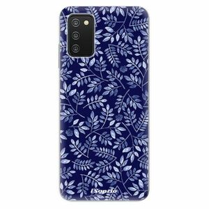 Odolné silikonové pouzdro iSaprio - Blue Leaves 05 - Samsung Galaxy A03s obraz