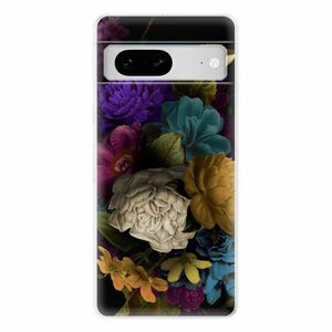 Odolné silikonové pouzdro iSaprio - Dark Flowers - Google Pixel 7 5G obraz