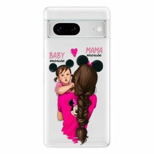 Odolné silikonové pouzdro iSaprio - Mama Mouse Brunette and Girl - Google Pixel 7 5G obraz