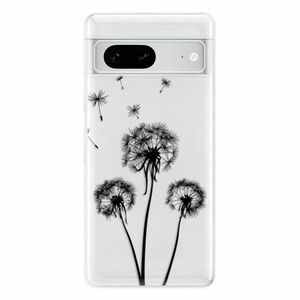 Odolné silikonové pouzdro iSaprio - Three Dandelions - black - Google Pixel 7 5G obraz