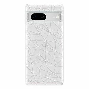 Odolné silikonové pouzdro iSaprio - Abstract Triangles 03 - white - Google Pixel 7 5G obraz