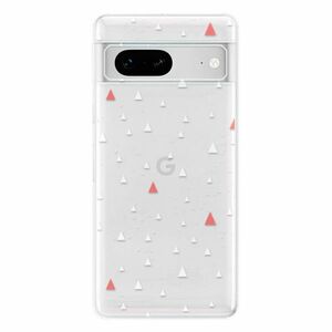 Odolné silikonové pouzdro iSaprio - Abstract Triangles 02 - white - Google Pixel 7 5G obraz
