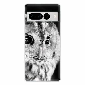 Odolné silikonové pouzdro iSaprio - BW Owl - Google Pixel 7 Pro 5G obraz