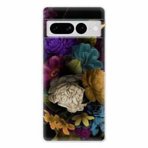 Odolné silikonové pouzdro iSaprio - Dark Flowers - Google Pixel 7 Pro 5G obraz