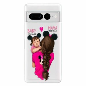 Odolné silikonové pouzdro iSaprio - Mama Mouse Brunette and Girl - Google Pixel 7 Pro 5G obraz