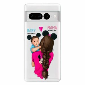 Odolné silikonové pouzdro iSaprio - Mama Mouse Brunette and Boy - Google Pixel 7 Pro 5G obraz
