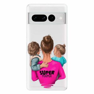 Odolné silikonové pouzdro iSaprio - Super Mama - Boy and Girl - Google Pixel 7 Pro 5G obraz